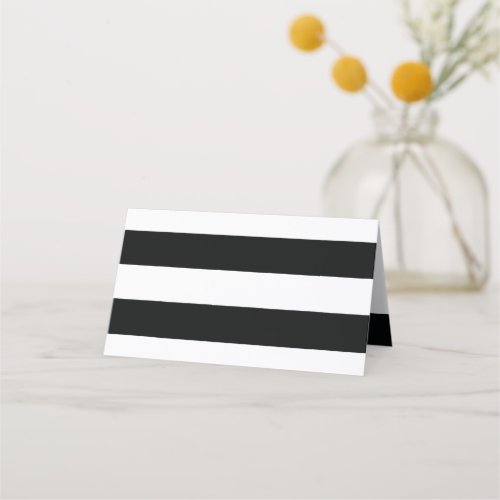 Chic Black Stripes Place Card