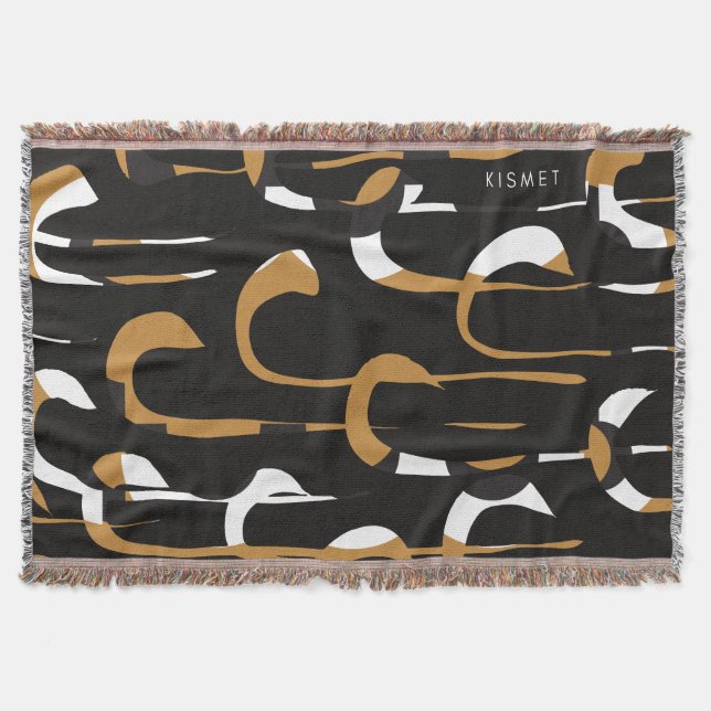 Chic Black Throw Blanket (Front)