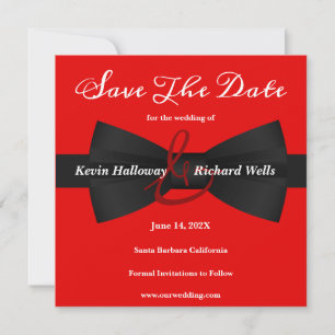 Chic Black Tie Gay Wedding Save The Date