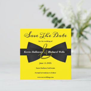 Chic Black Tie Gay Wedding Save The Date