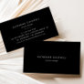 Chic Black Typography Business Card