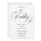 Chic black white all in one calligraphy wedding