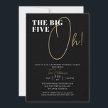 Chic Black White Big 5-Oh Surprise 50th Birthday Invitation<br><div class="desc">Elegant Black & White “Big 5-Oh” Surprise 50th Birthday Invitation Celebrate a milestone in style with this Elegant Black & White “Big 5-Oh” Surprise 50th Birthday Invitation. Perfect for friends, family, or loved ones, this design offers clean typography, bold contrast, and customizable text fields so every detail is just right....</div>