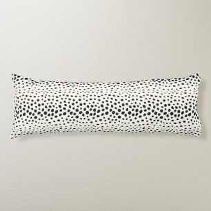 Chic black white cheetah print pattern monogram body pillow