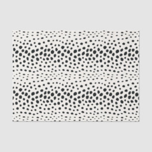 Chic black white cheetah print pattern monogram tissue paper
