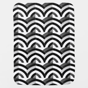 chic black/white chevrons swaddle blanket