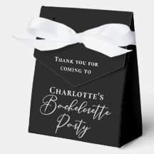 Chic Black White Customized Bachelorette Party