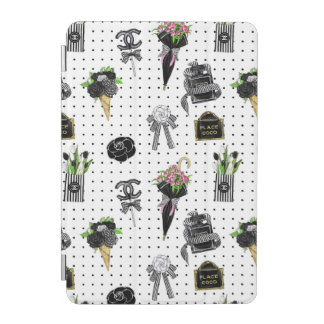 Chic Black & White Fashion Collage iPad Cover