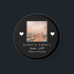 Chic Black & White First Date Keepsake Boyfriend Magnet<br><div class="desc">A meaningful keepsake showcasing the coordinates of a special place,  celebrating the moments and memories that brought you together.</div>