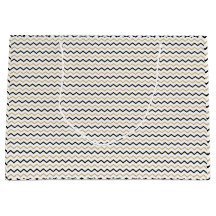 Chic Black, White & Gold Chevron Gift Bag