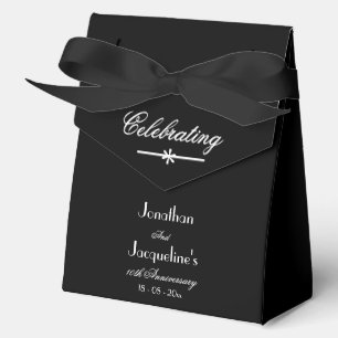 Chic Black & White Large Wedding Anniversary Favor Boxes