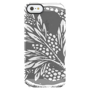 Chic Black White Leaf Botanical Art Nouveau Clear iPhone SE/5/5s Case