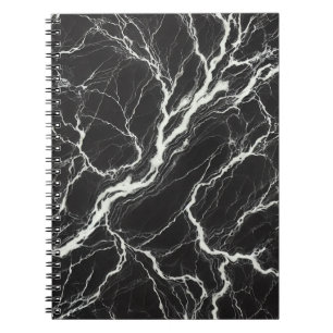 Chic Black & White Marble Look Glamour Notebook