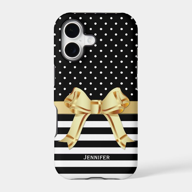 Chic Black & White Pattern  Iphone Case (Back)