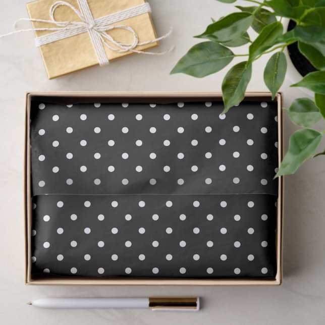 Chic Black & White Small Polka Dots Tissue Paper (Chic Black & White Small Polka Dots Tissue Paper)
