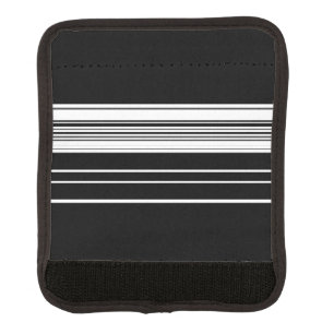 Chic black white striped luggage handle wrap