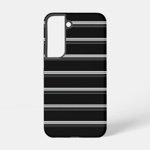 Chic black white striped  samsung galaxy s22 case