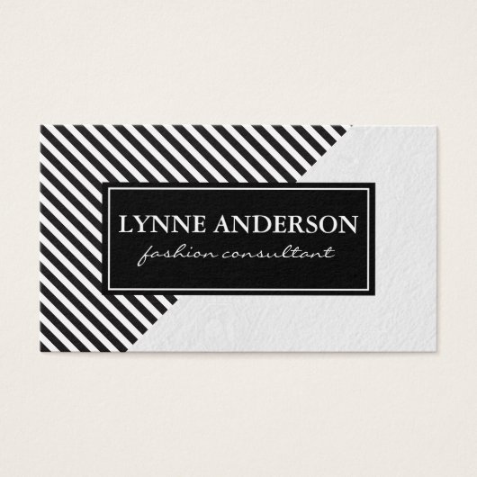 Chic Black White Stripes with Texture (Front)