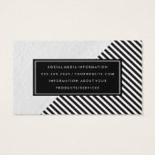 Chic Black White Stripes with Texture (Back)
