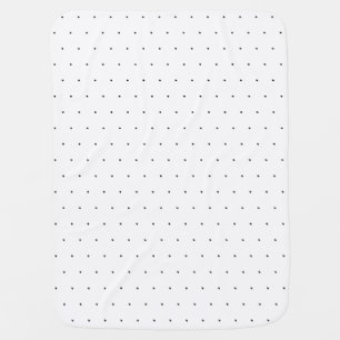 Chic black white tiny polka dots pattern cute baby blanket
