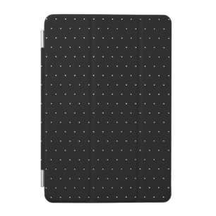 Chic black white tiny polka dots pattern cute iPad mini cover