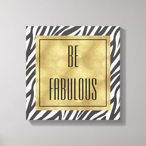 Chic Black White Zebra Print Fabulous