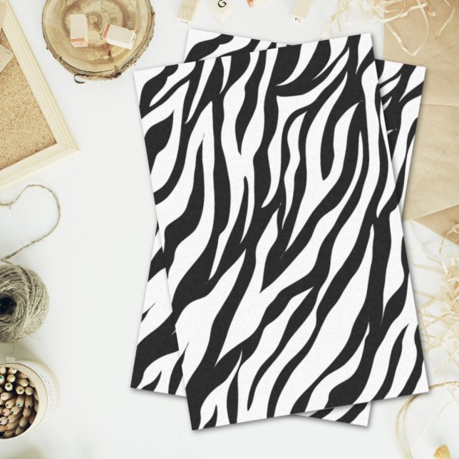Chic black white zebra print safari birthday party tissue paper (Chic black white zebra print safari birthday party tissue paper)
