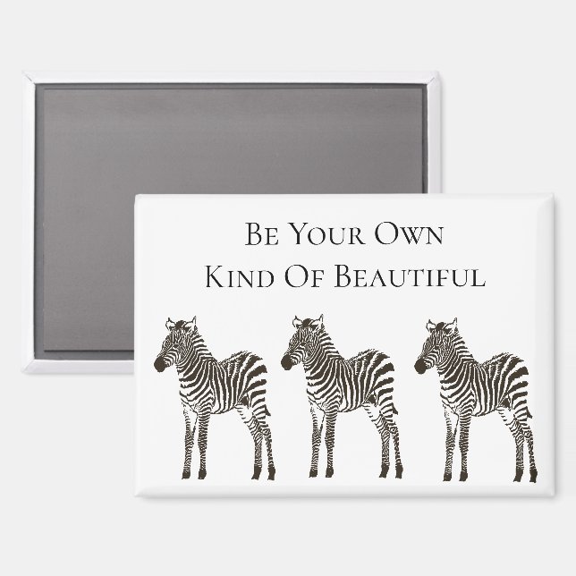 Chic Black White Zebras Magnet (Front/Back)