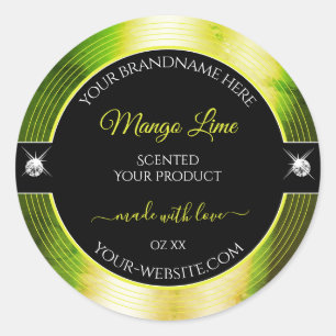 Chic Black Yellow Green Brilliants Product Label