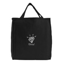 chic bling diamond diva embroidered bag
