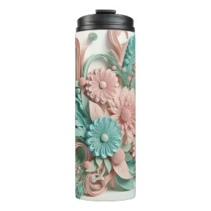 Chic Blooms: Modern Botanical floral digial print Thermal Tumbler