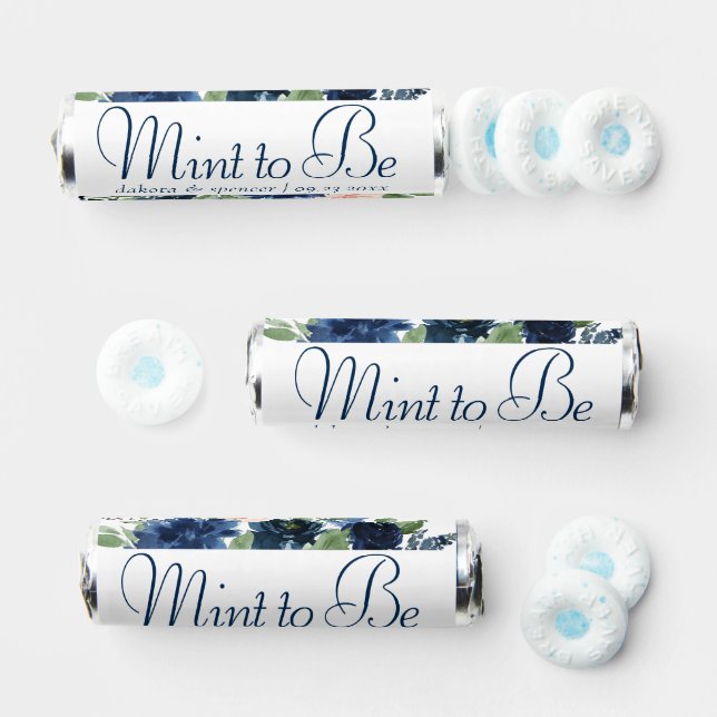 Chic Blooms | Navy Blue and Blush Pink Mint to Be (Assorted)