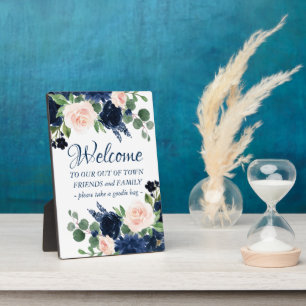 Chic Blooms   Romantic Floral Out of Town Guests Plaque