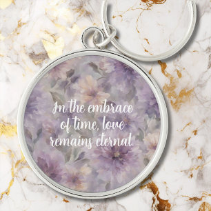 Chic Blossoms Memorial Gift for Grieving Mother Keychain