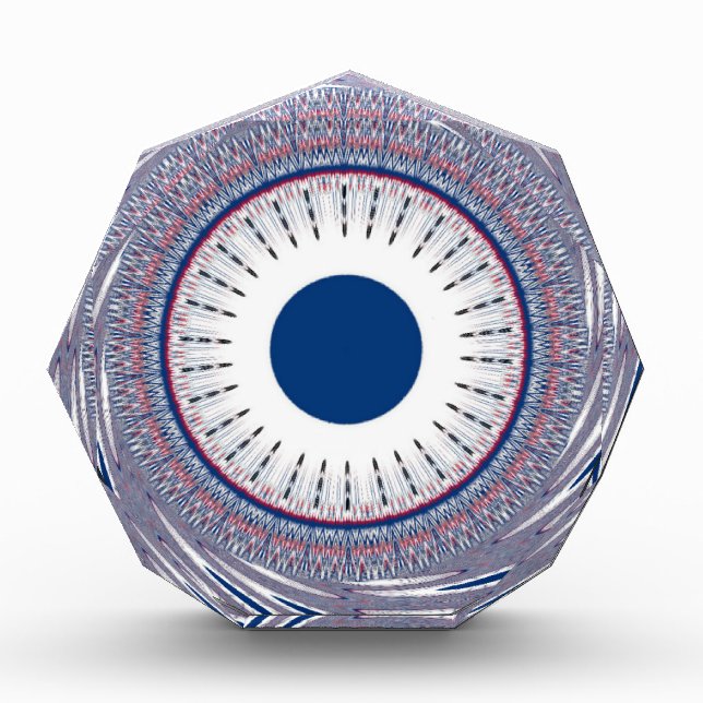 Chic  blue acrylic award (Front)