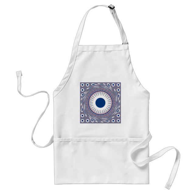 Chic  blue adult apron (Front)