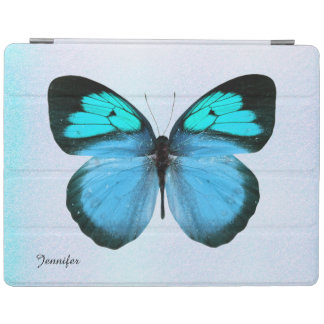 Chic Blue and Black Butterfly Custom iPad Cover