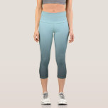 Chic Blue and black Shade Ombre soft Gradient Capri Leggings<br><div class="desc">Chic Blue and black Shade Ombre soft Gradient Capri Leggings</div>