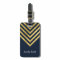 Chic Blue and Faux Gold Geometric Luggage Tag