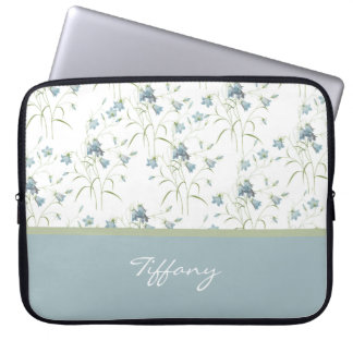 Chic Blue Bells Custom Laptop Case