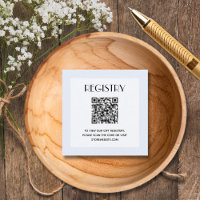 Chic Blue Boy Baby Shower Registry QR Code