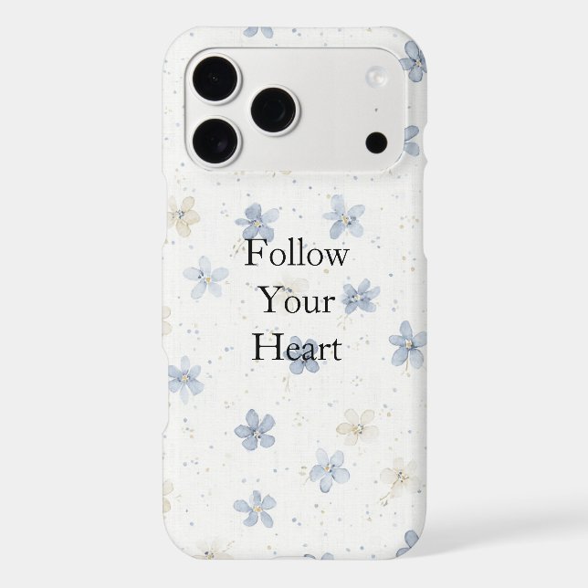 Chic Blue Cream Flowers   Case-Mate iPhone Case (Back)