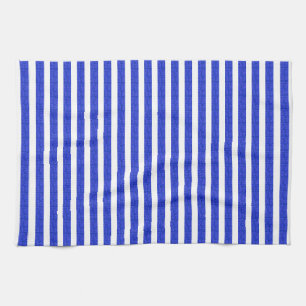 Chic Blue Geometric Popcorn Anime Kitchen Towel