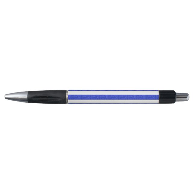 Chic Blue Geometric Stripes  Pen (Front)