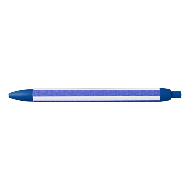 Chic Blue Geometric Stripes  Pen (Front)