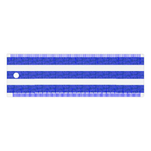 Chic Blue Geometric Stripes Ruler