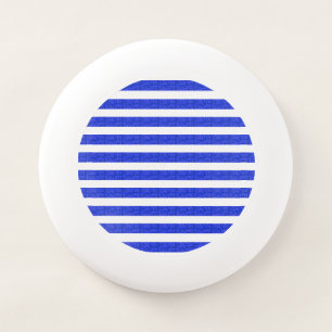 Chic Blue Geometric Stripes Wham-O Frisbee