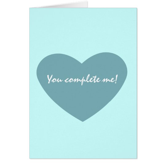 Chic Blue Heart Card