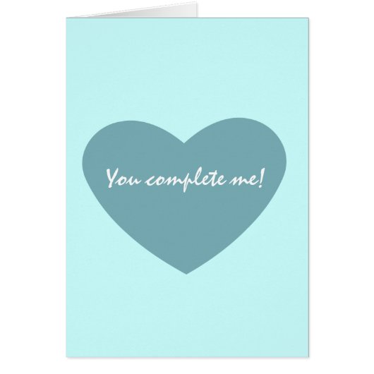 Chic Blue Heart Cards (Front)