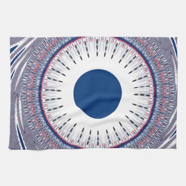 Chic  blue kitchen towel (Horizontal)
